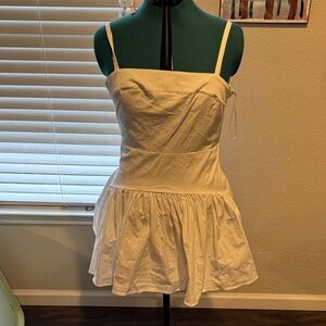 Women’s White Sundress with Spaghetti Straps